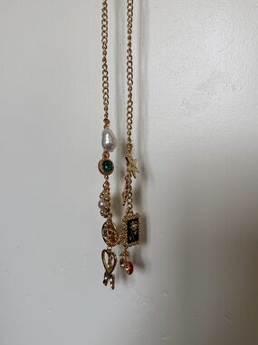 Gold Charm Pendant Necklace